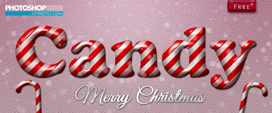 candy cane style photoshop styles