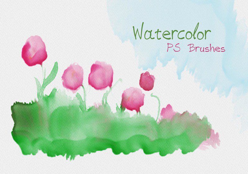20 Watercolor Mask PS Brushes abr.Vol.9 Photoshop brush
