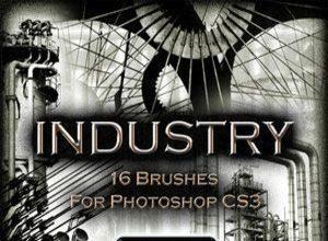 industrial brushes techno photoshop