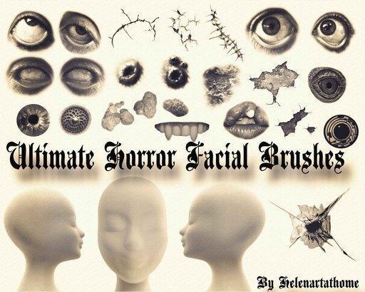 Ultimate Horror Facial Brushes Photoshop brush
