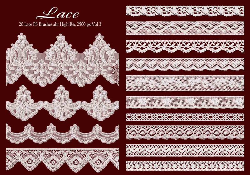 Lace PS Brushes abr vol 3 Photoshop brush