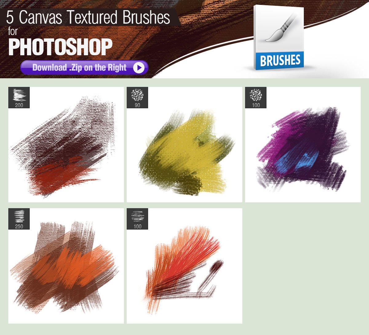 canvas textured ps brushes photoshop