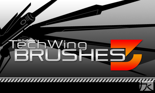 Tech Wing Brushes 3 Photoshop brush