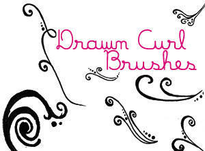 Drawn Curl Brushes Photoshop brush