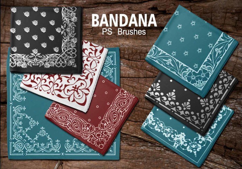20 Bandana PS Brushes.abr vol.4 Photoshop brush