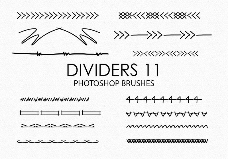 Free Hand Drawn Dividers Photoshop Brushes 11 Photoshop brush