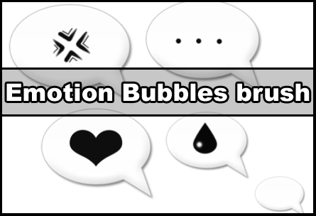 Emotion bubbles brush Photoshop brush