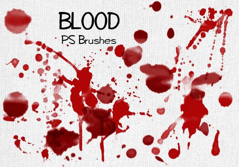 20 Blood Splatter PS Brushes abr vol.3 Photoshop brush