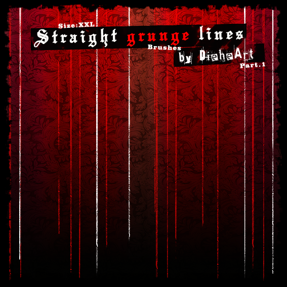 Straight Grunge Lines Brushes Photoshop brush