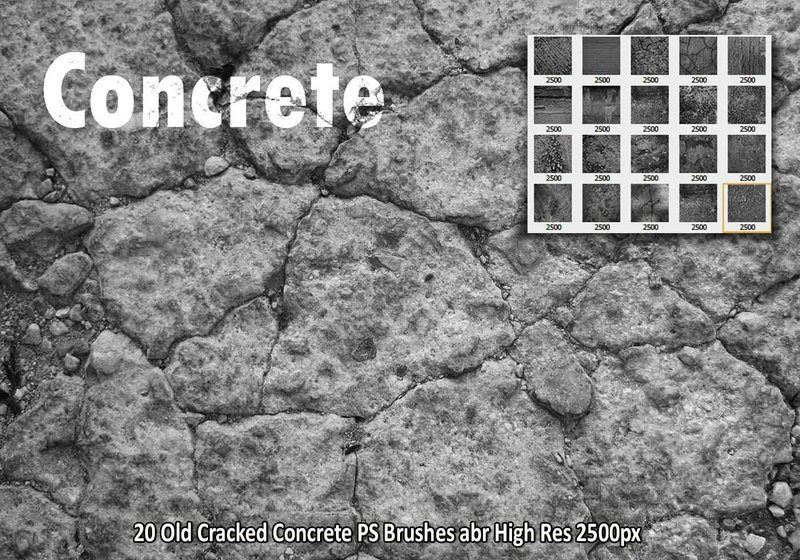 cracked concrete ps brushes abr