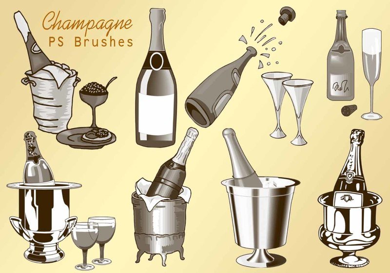 20 Champagne PS Brushes abr.vol.2 Photoshop brush