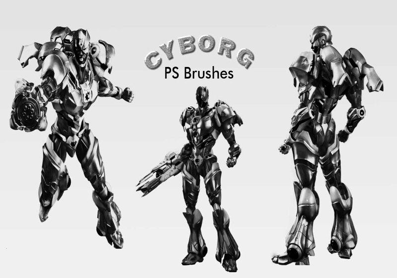  20 Cyborg PS Brushes abr.vol.1 Photoshop brush