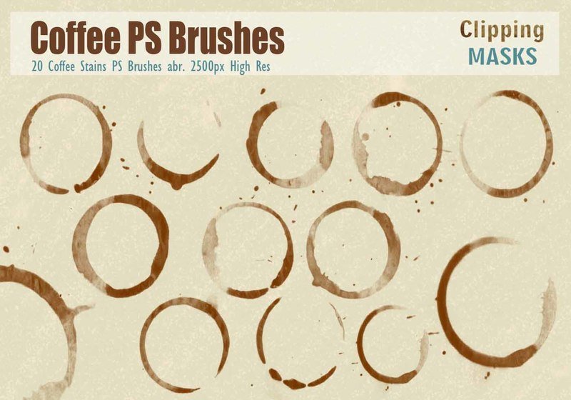 coffee stains ps brushes abr