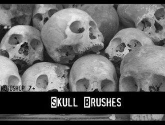 Skull brushes Photoshop brush