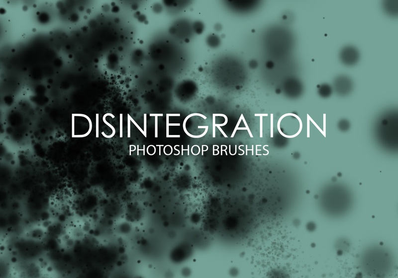 free disintegration photoshop brushes