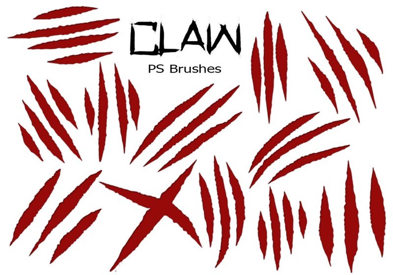 20 Claw Scratch PS Brushes ABR. vol.6 Photoshop brush
