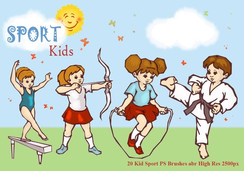 sport kid ps brushes abr people