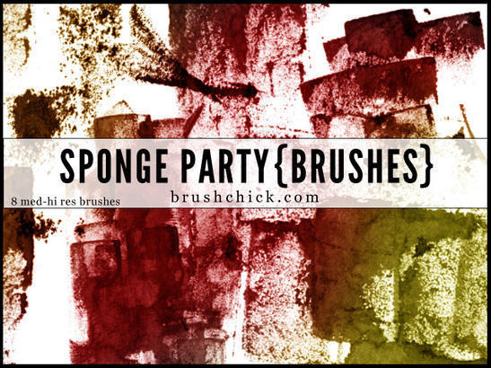 Sponge Party Brush Pack Photoshop brush