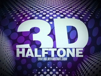 3D Halftones Photoshop brush