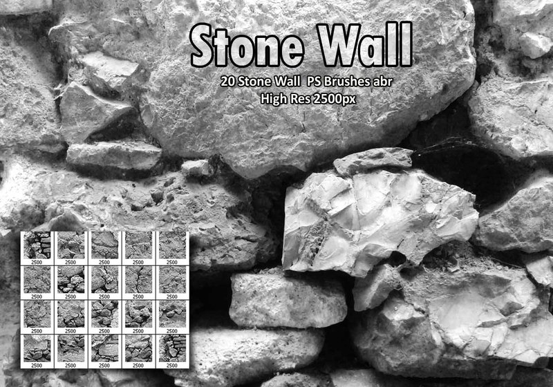 stone wall ps brushes abr texture