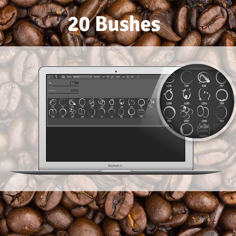 20 Coffee Stain Free Brushes Photoshop brush