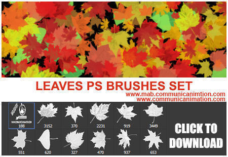 PS Leaves Brushes Set Photoshop brush