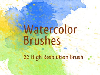 22 Watercolor Brushes Photoshop brush