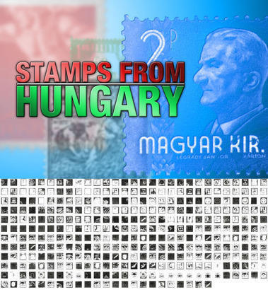 Stamps from Hungary Photoshop Brushes Photoshop brush