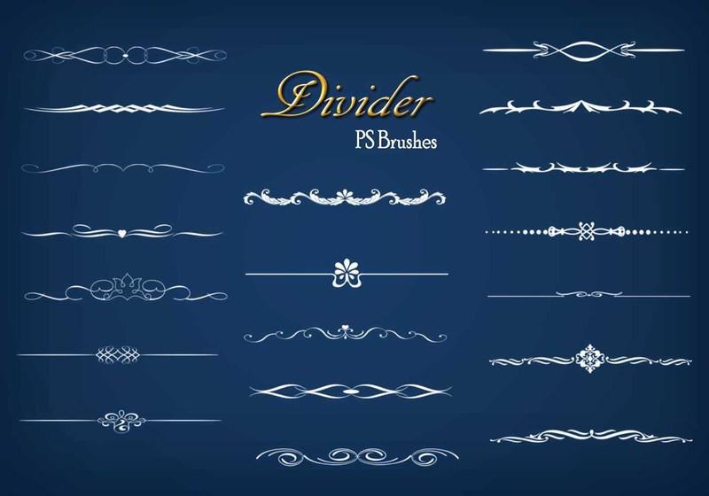 20 Divider Ps Brushes abr. vol.9 Photoshop brush