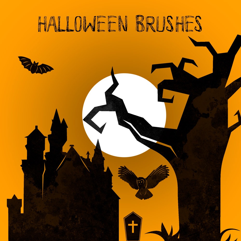 8 Halloween Brushes Photoshop brush