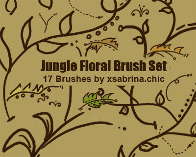 Jungle Floral Brushes Photoshop brush