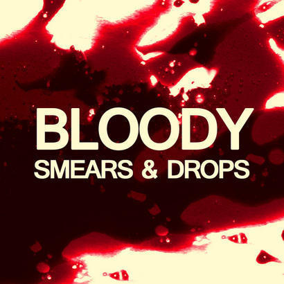 20 bloody smears and drops splat