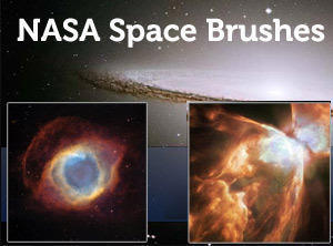 8 Nasa Space & Nebula Brushes Photoshop brush