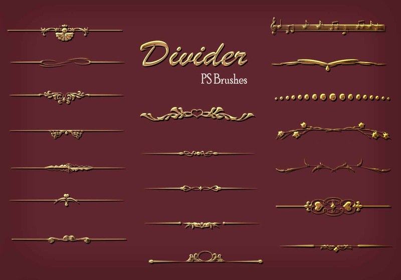 20 Divider Ps Brushes abr. vol.7 Photoshop brush