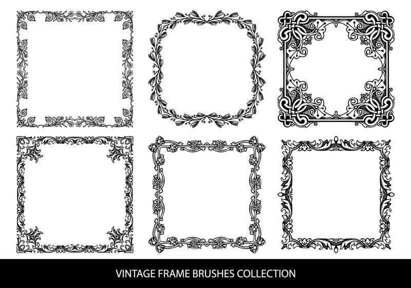 Decorative Vintage Frame Brushes Abstract Photoshop Brushes Brushlovers Com