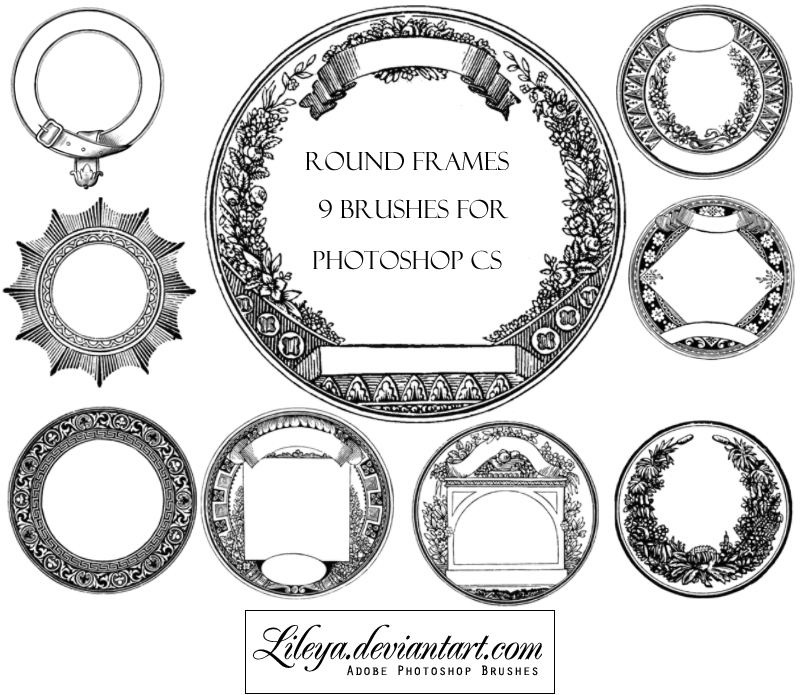 round frames decorative photoshop