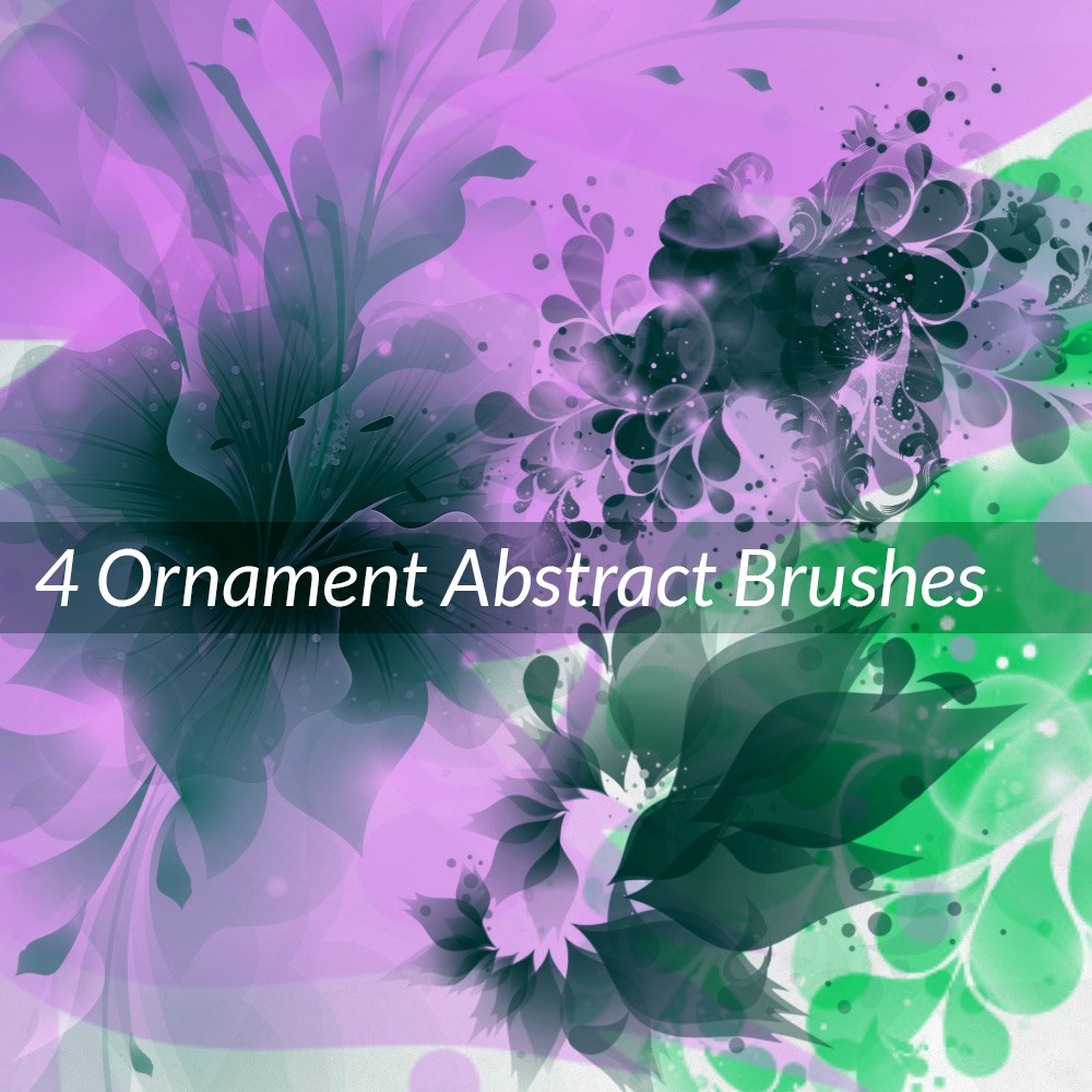 4 Ornament Abstract Brushes Photoshop brush