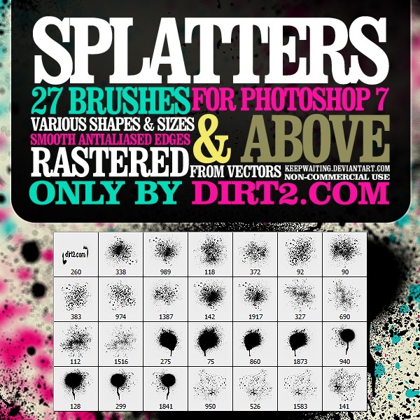 Spraypaint Splatter Photoshop brush