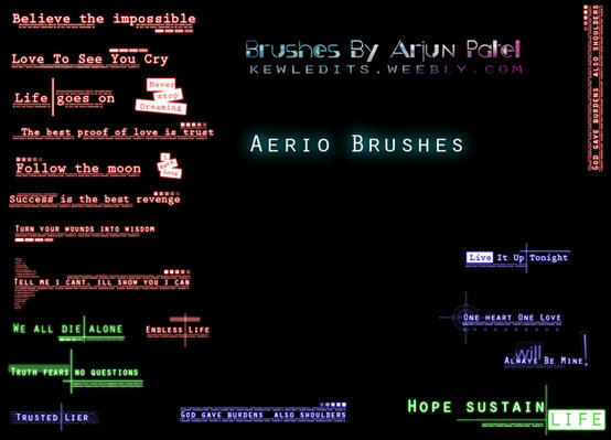 Aerio Text Brushes Photoshop brush
