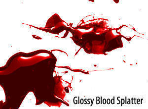 Glossy Blood Splatter Photoshop brush