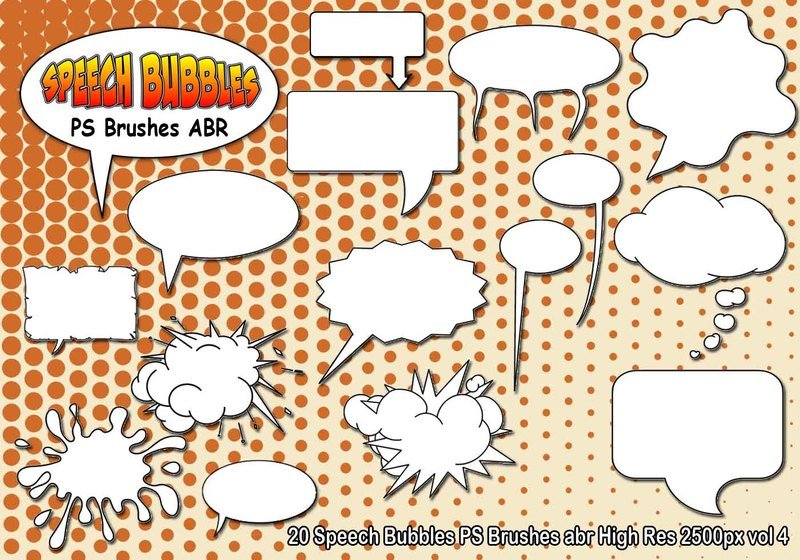 account Briesje via Speech Bubbles PS Brushes abr vol 4 - Vintage Photoshop Brushes |  BrushLovers.com