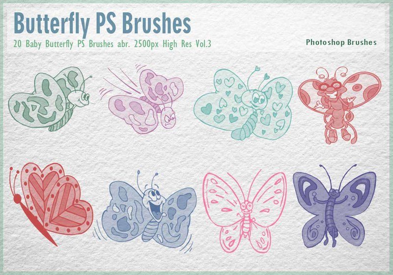 Baby Butterfly PS Brushes abr. Photoshop brush