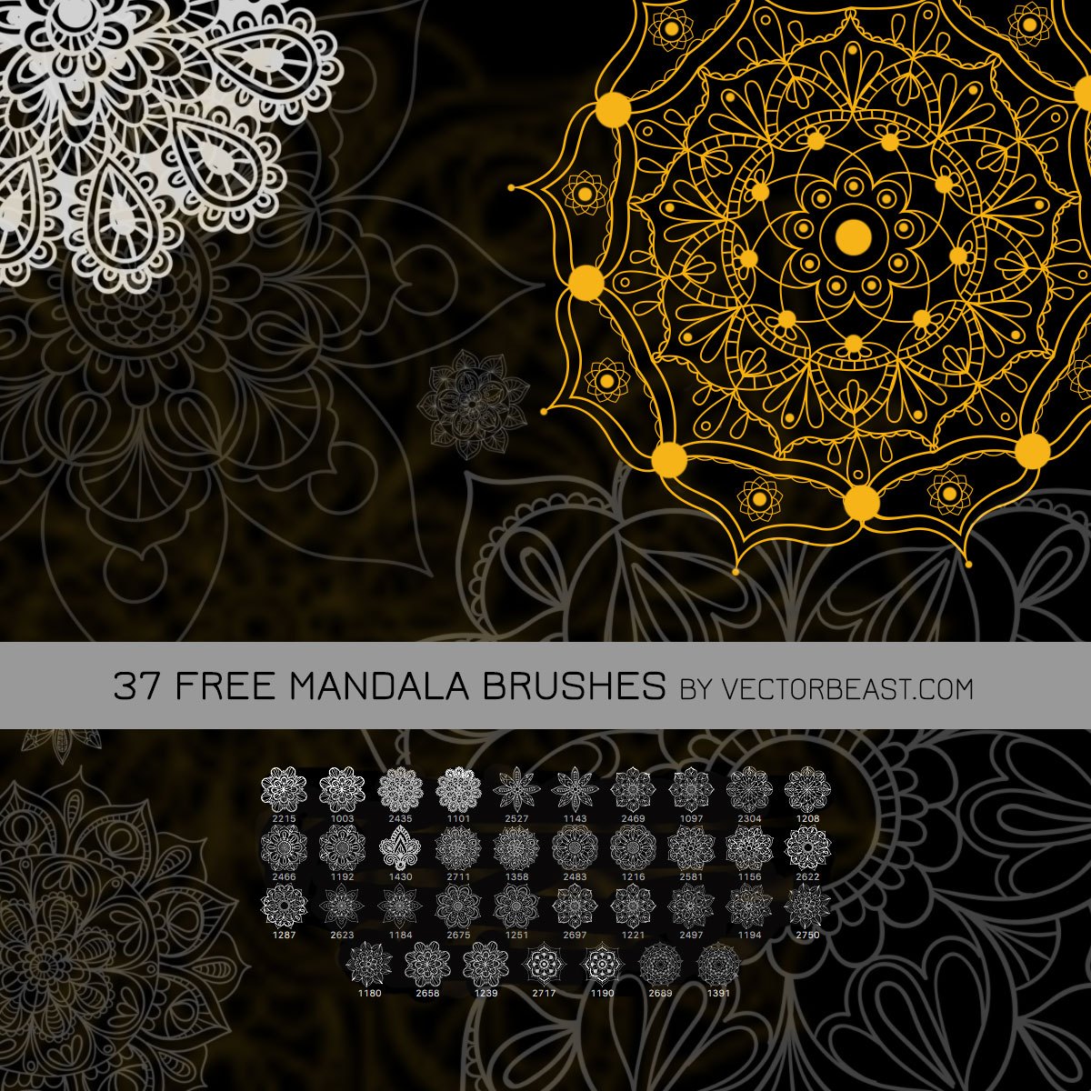 37 Free Mandala Brushes Photoshop brush