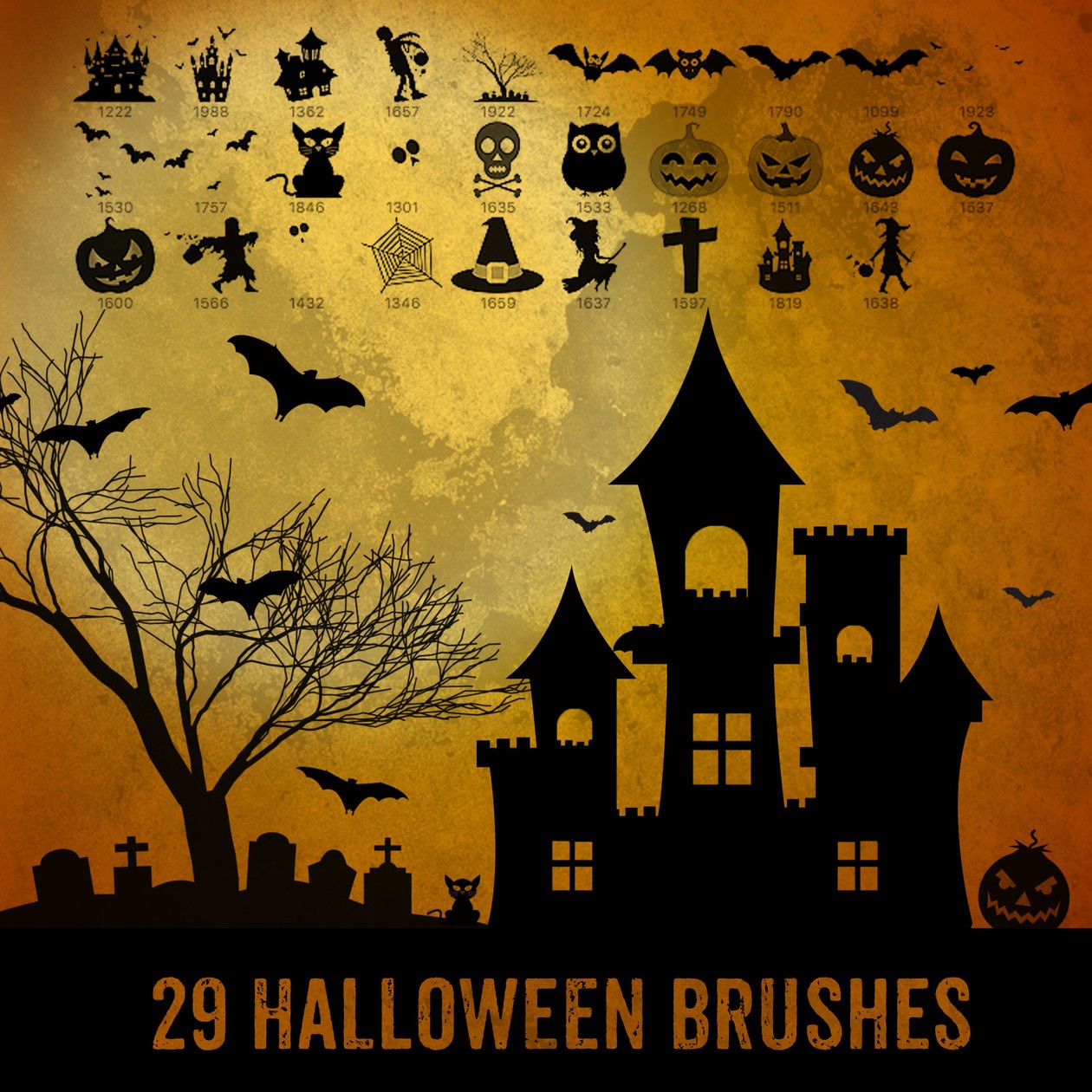 29 Halloween Brushes Photoshop brush