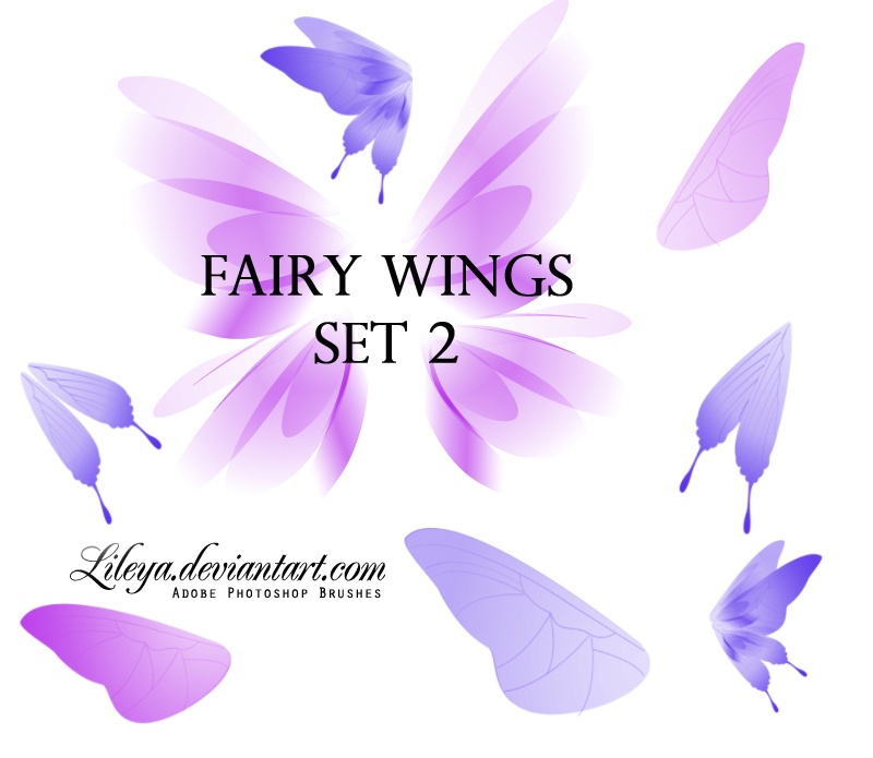 Fairy Wings set 2 Photoshop brush