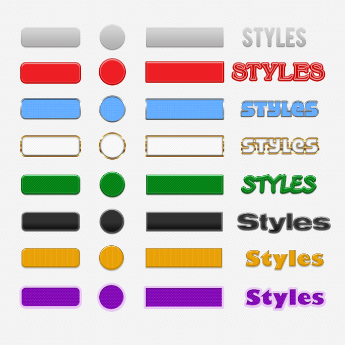 Button Styles Photoshop brush