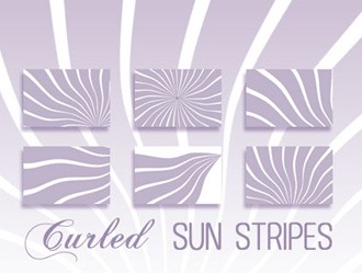 Curled Sun Stripes Photoshop brush