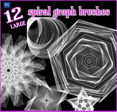 spiralgraph brush set Photoshop brush