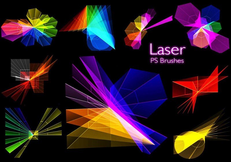 20 Laser PS Brushes abr. vol.9 Photoshop brush