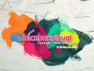 Sponge Prints and Swirls Photoshop brush